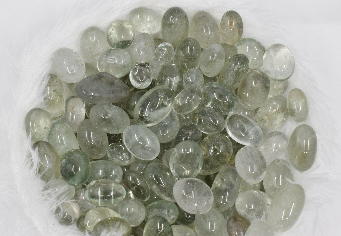 Green Amethyst Tumbled Stone A Grade Medium in pack size of 1lb, 1kg