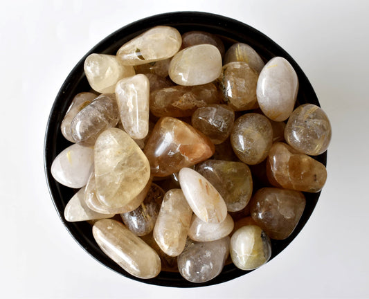 1Kg Golden Rutile Tumbled Stones