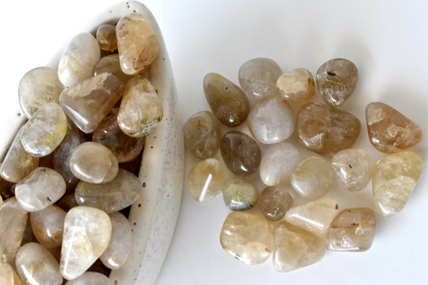 1Kg Golden Rutile Tumbled Stones