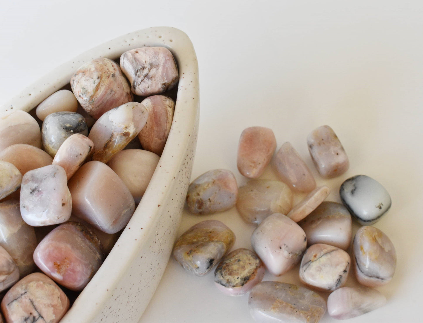 1Kg Pink Opal Tumbled Stones