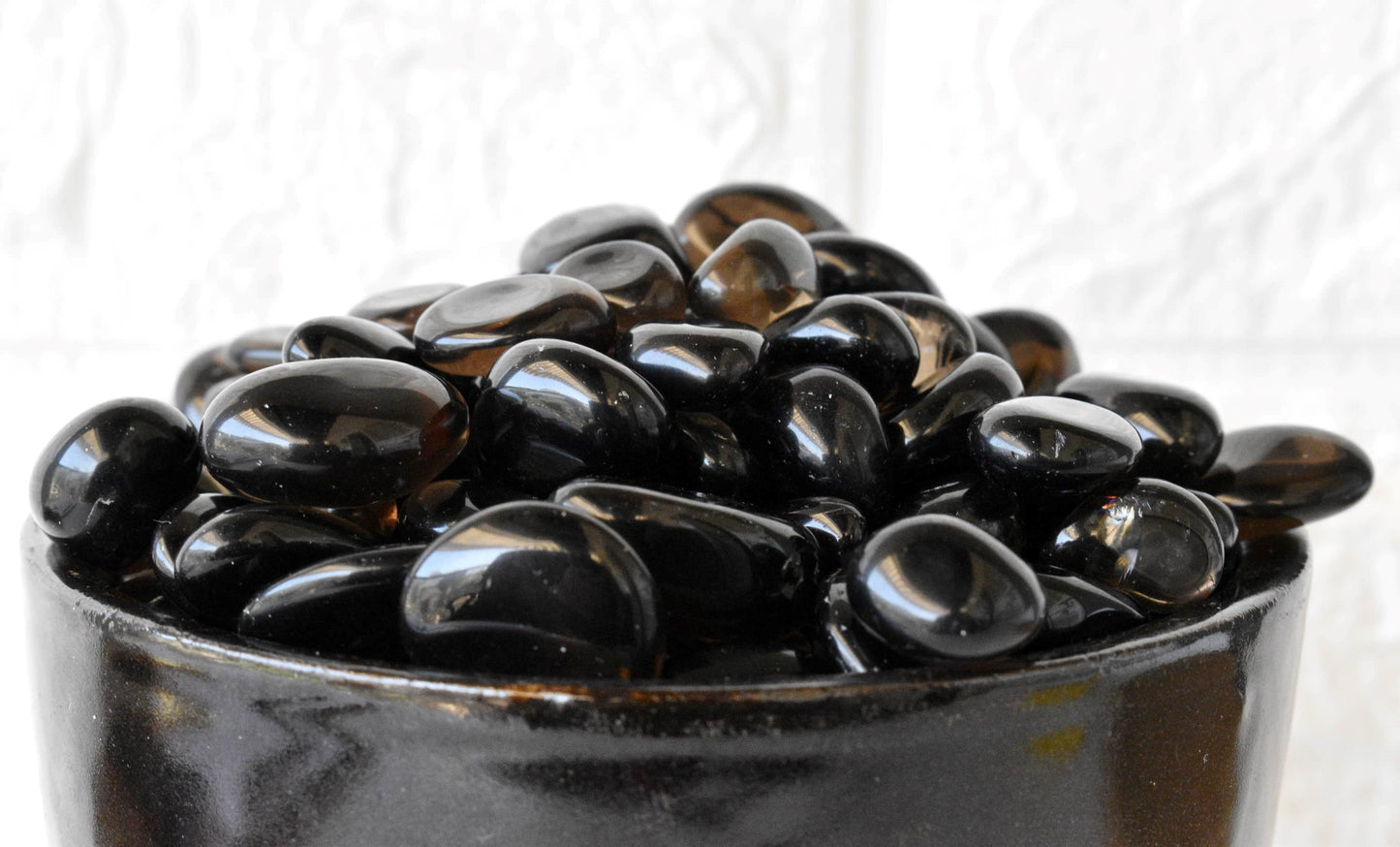 1Kg Dark Smokey Quartz Tumbled Stones