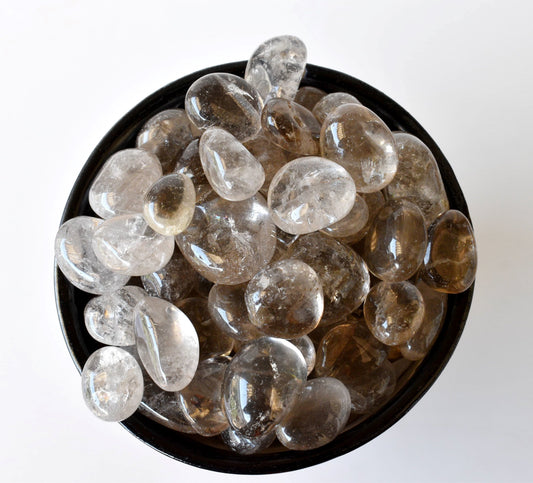 1Kg Smokey Quartz Light Tumbled Stones