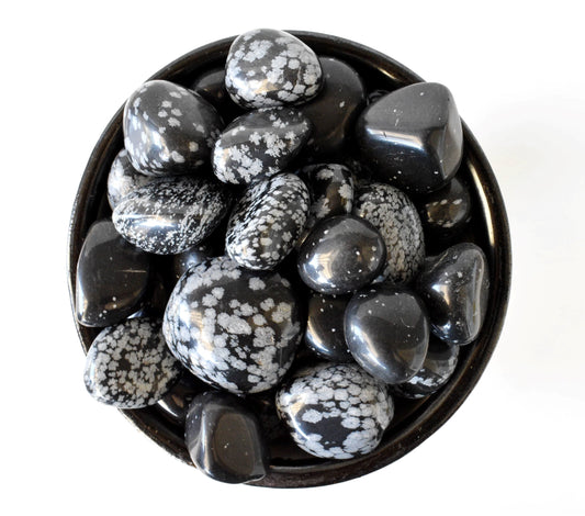 1Kg Snowflake Obsidian Tumbled Stones