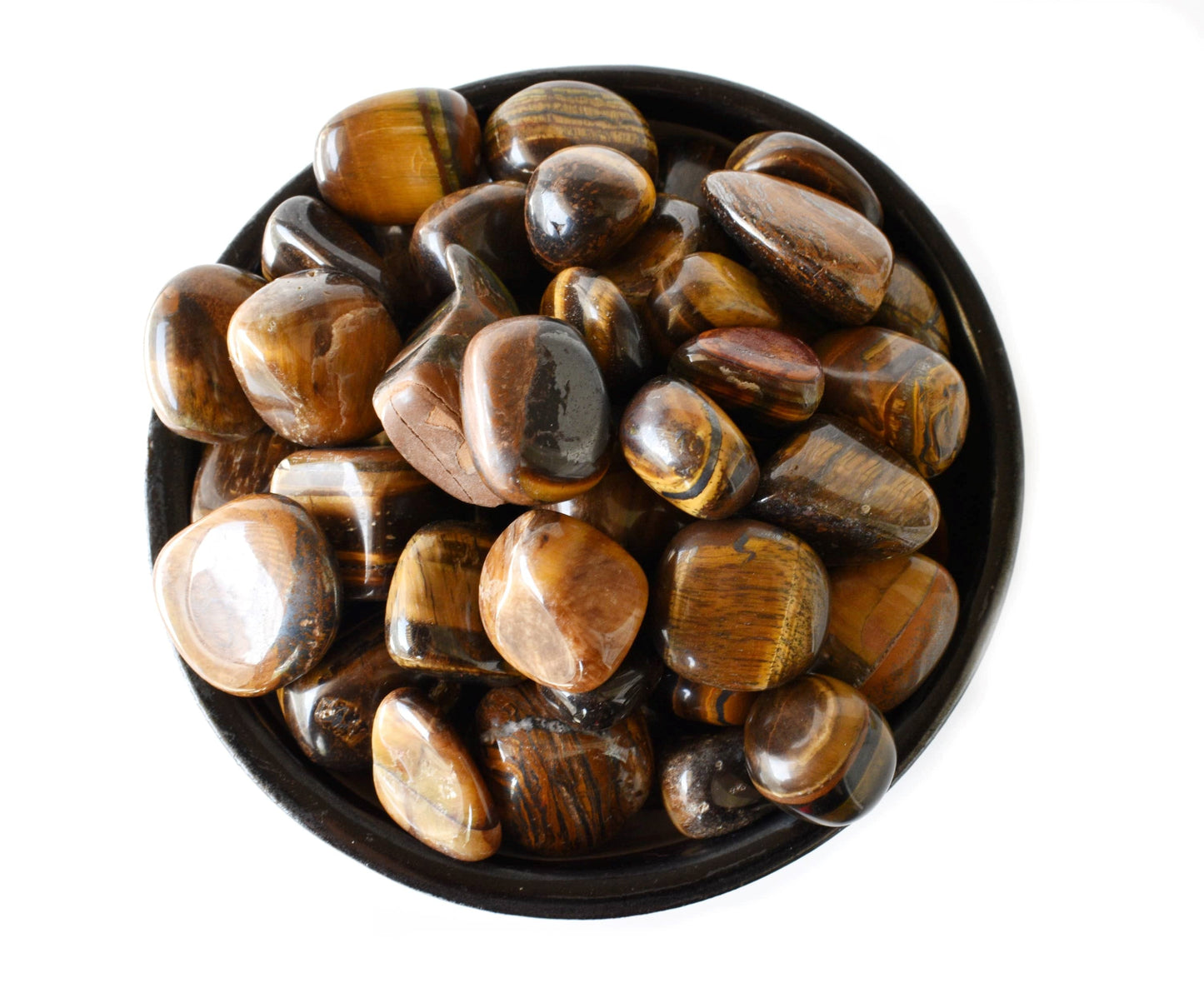 1Kg Tiger Eye Tumbled Stones