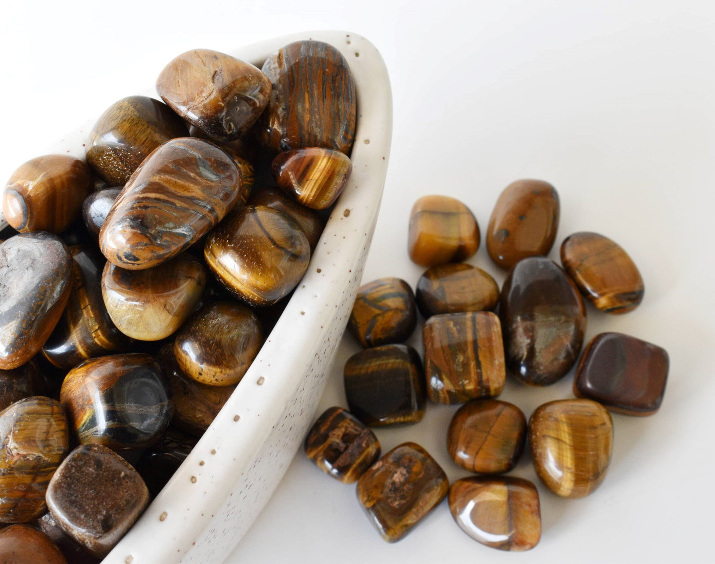 1Kg Tiger Eye Tumbled Stones