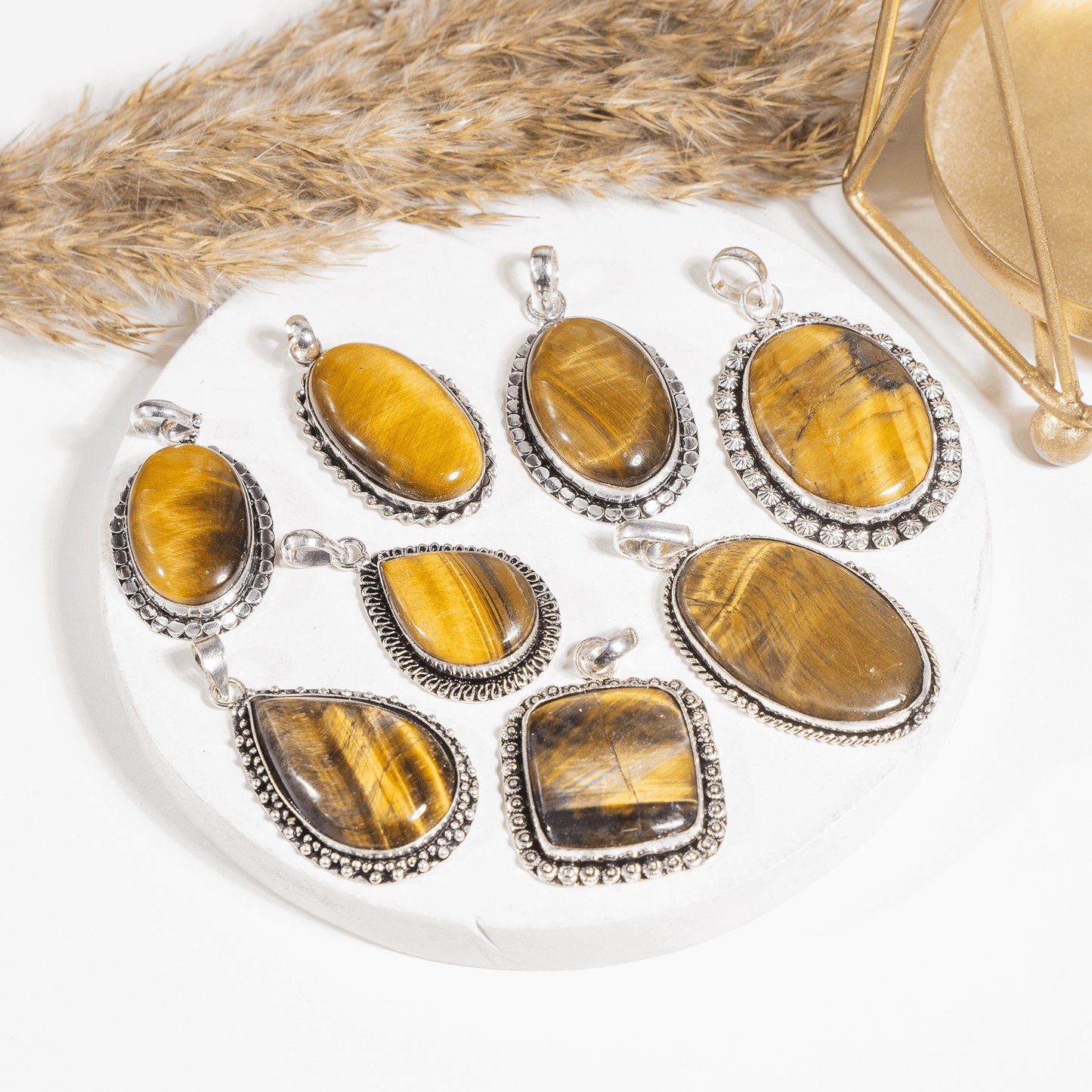 Tiger Eye Pendant |Crystal Jewelry | Natural Gemstone Pendant | Crystal Charm Jewelry | Boho Pendant