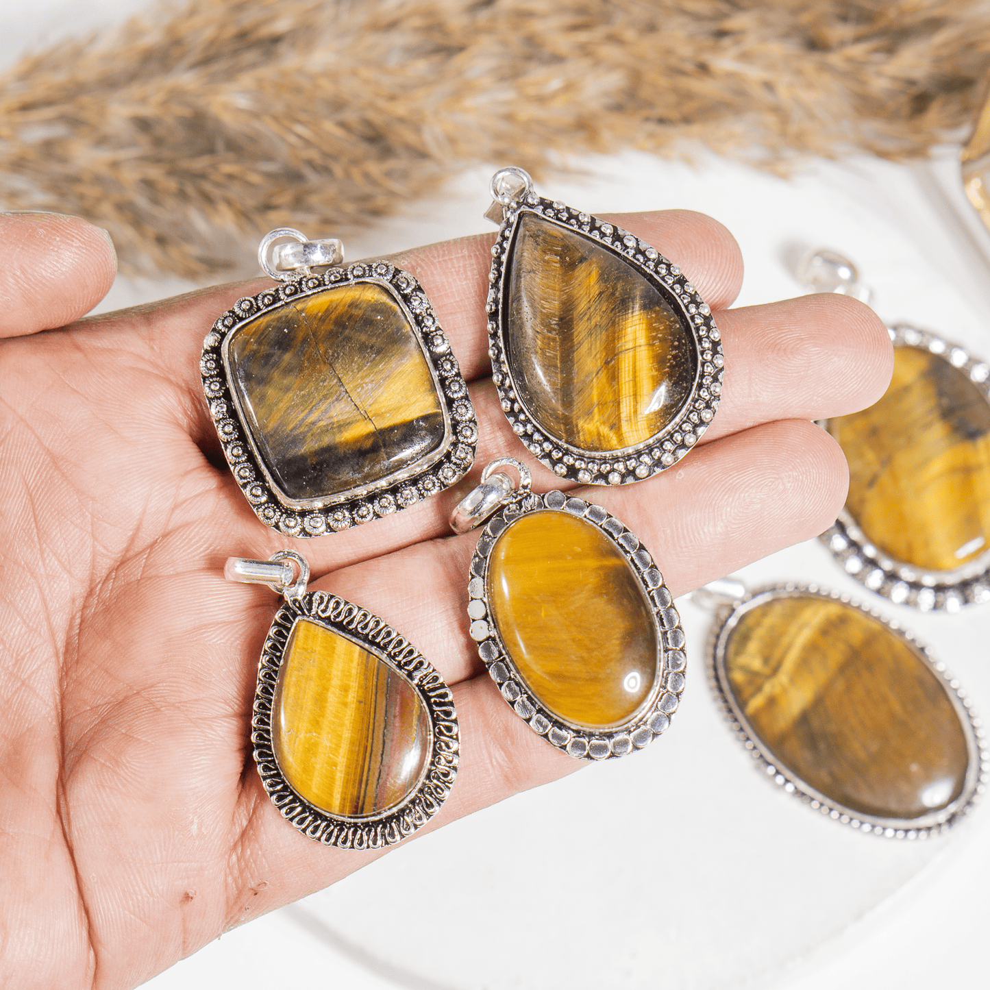 Tiger Eye Pendant |Crystal Jewelry | Natural Gemstone Pendant | Crystal Charm Jewelry | Boho Pendant