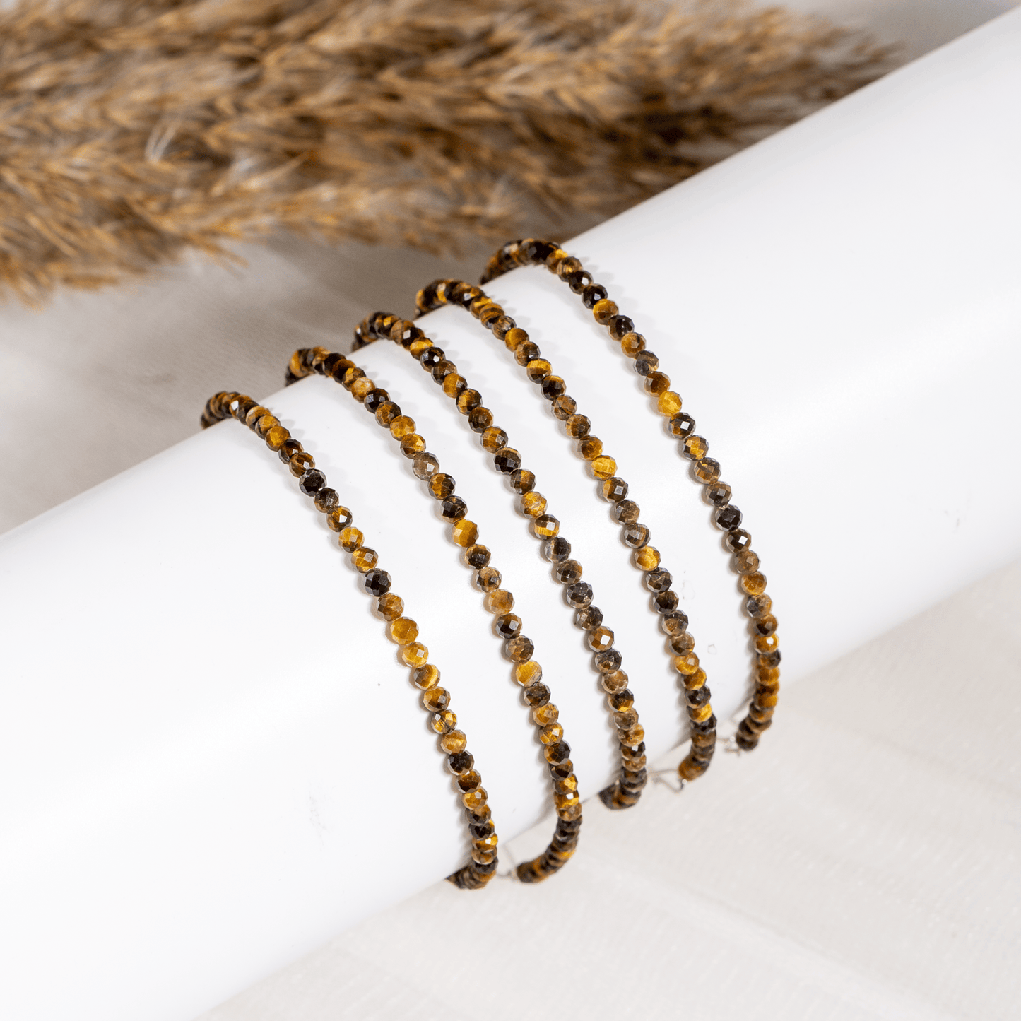 Tiger Eye  Crystal Anklet | Natural Healing Crystal Anklet | Energy Protection & Spiritual Jewelry