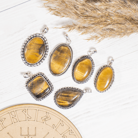 Tiger Eye Pendant |Crystal Jewelry | Natural Gemstone Pendant | Crystal Charm Jewelry | Boho Pendant