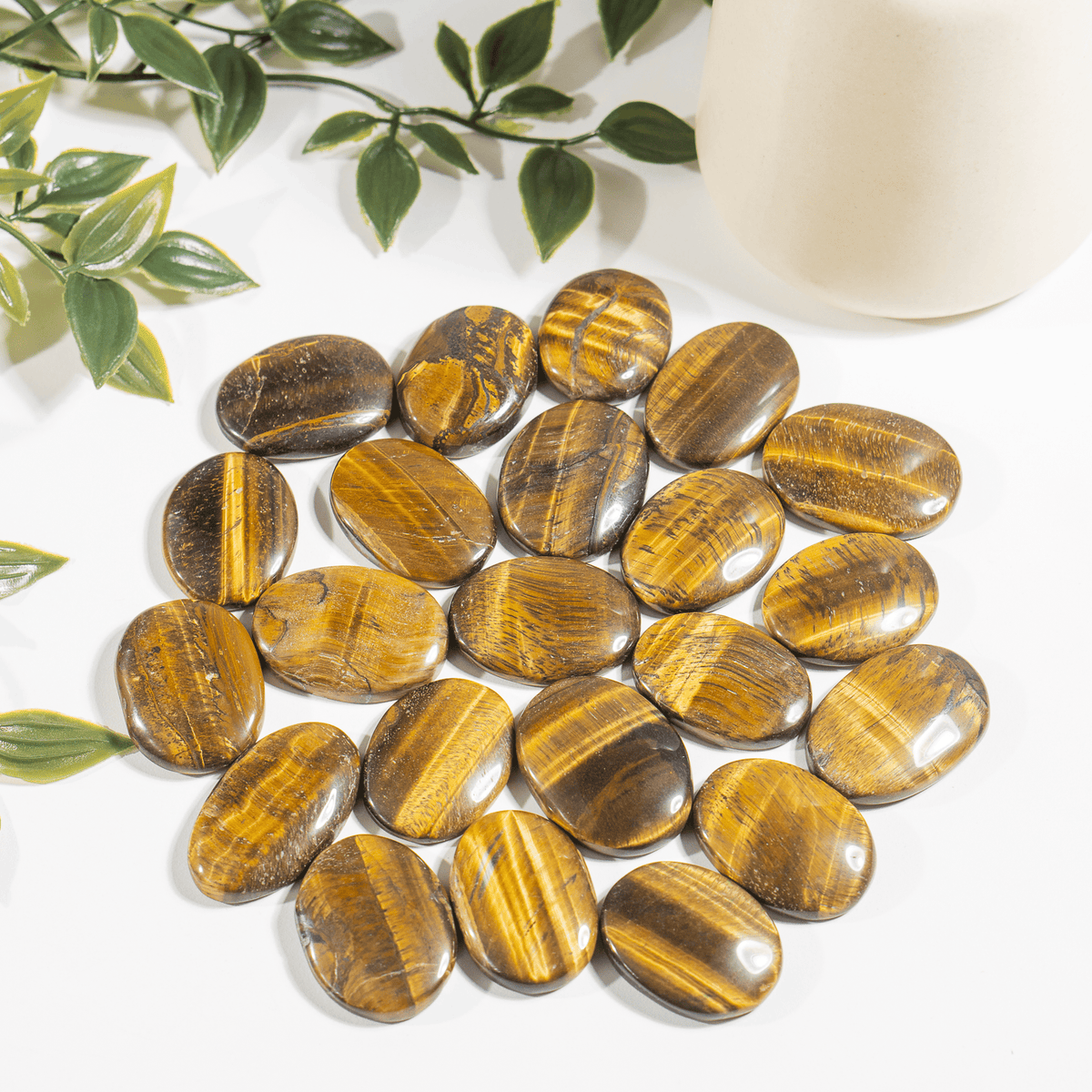 Genuine Tiger Eye Flat Stones