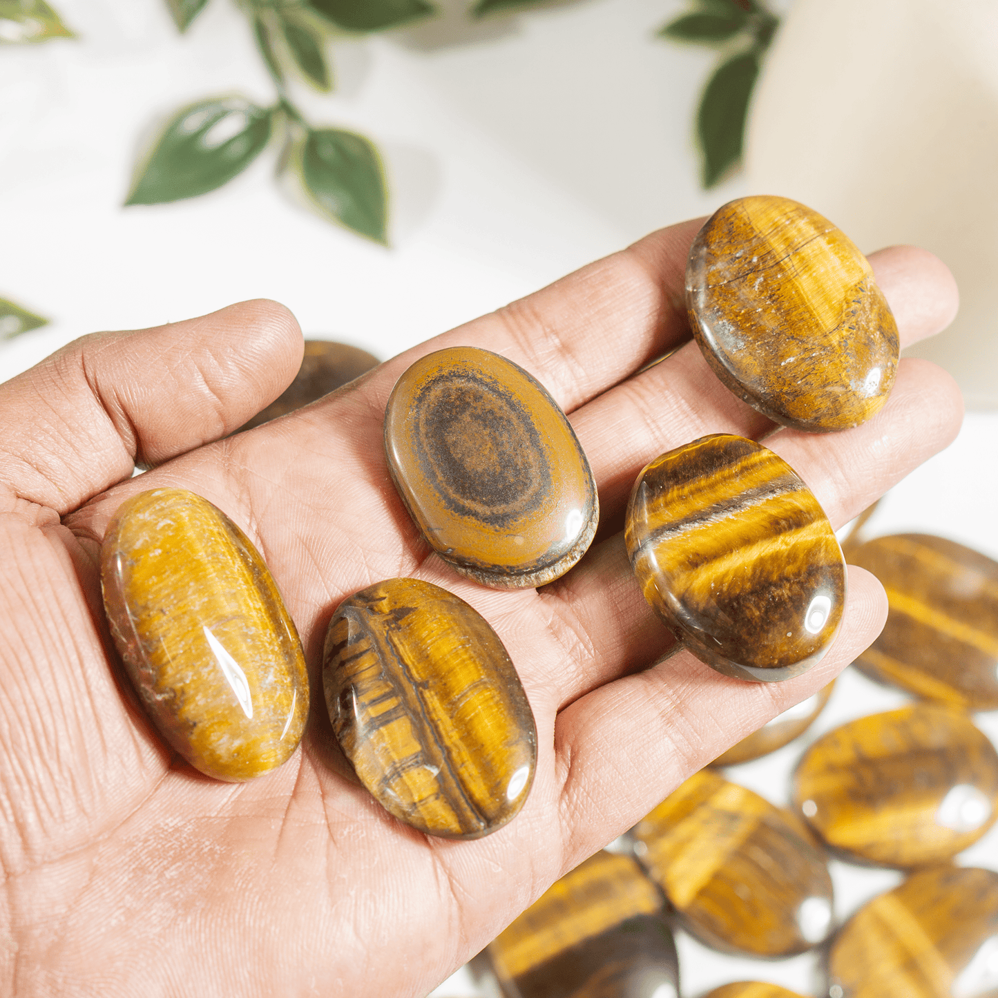 Genuine Tiger Eye Flat Stones