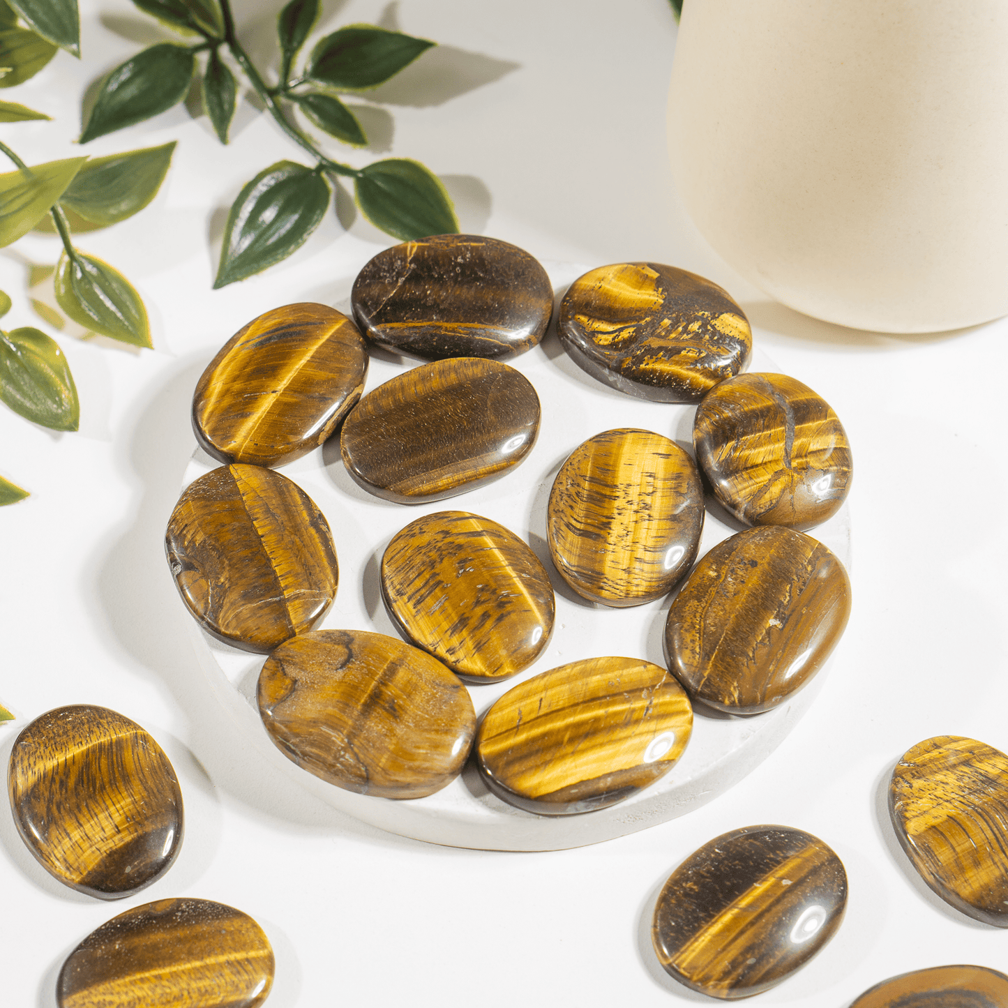 Genuine Tiger Eye Flat Stones