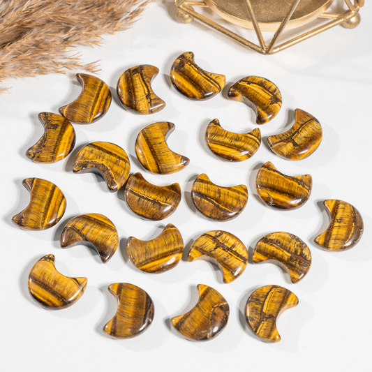 Tiger Eye Polished Crystal Moons