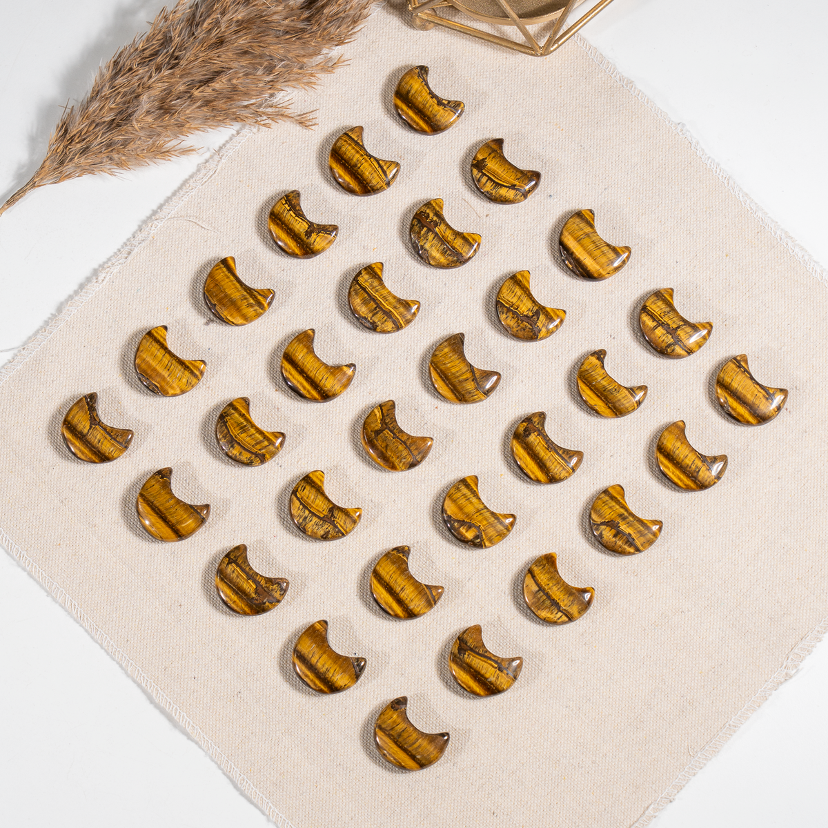 Tiger Eye Polished Crystal Moons