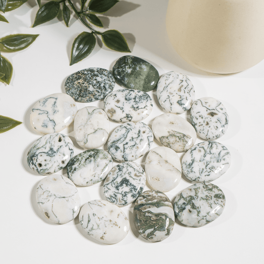 Tree Agate Flat Stone
