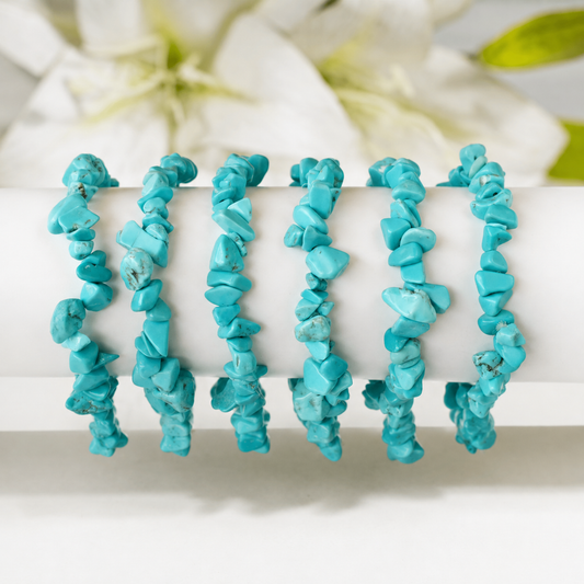 Turquoise Gemstone Chip Bracelet