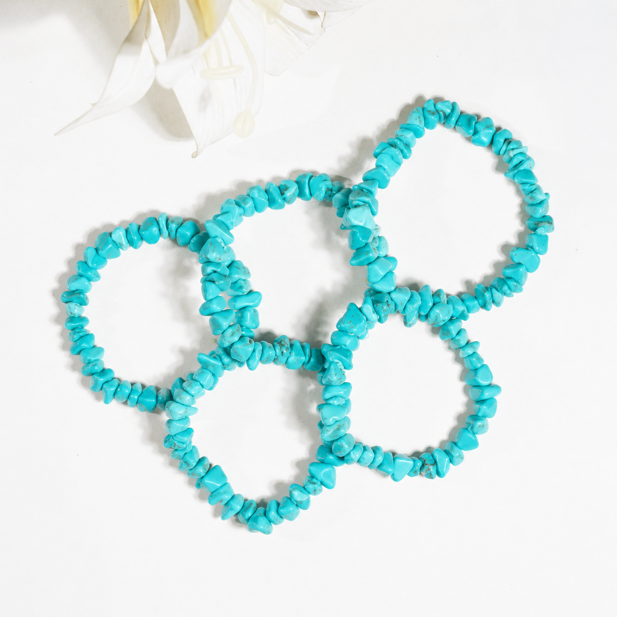 Turquoise Gemstone Chip Bracelet