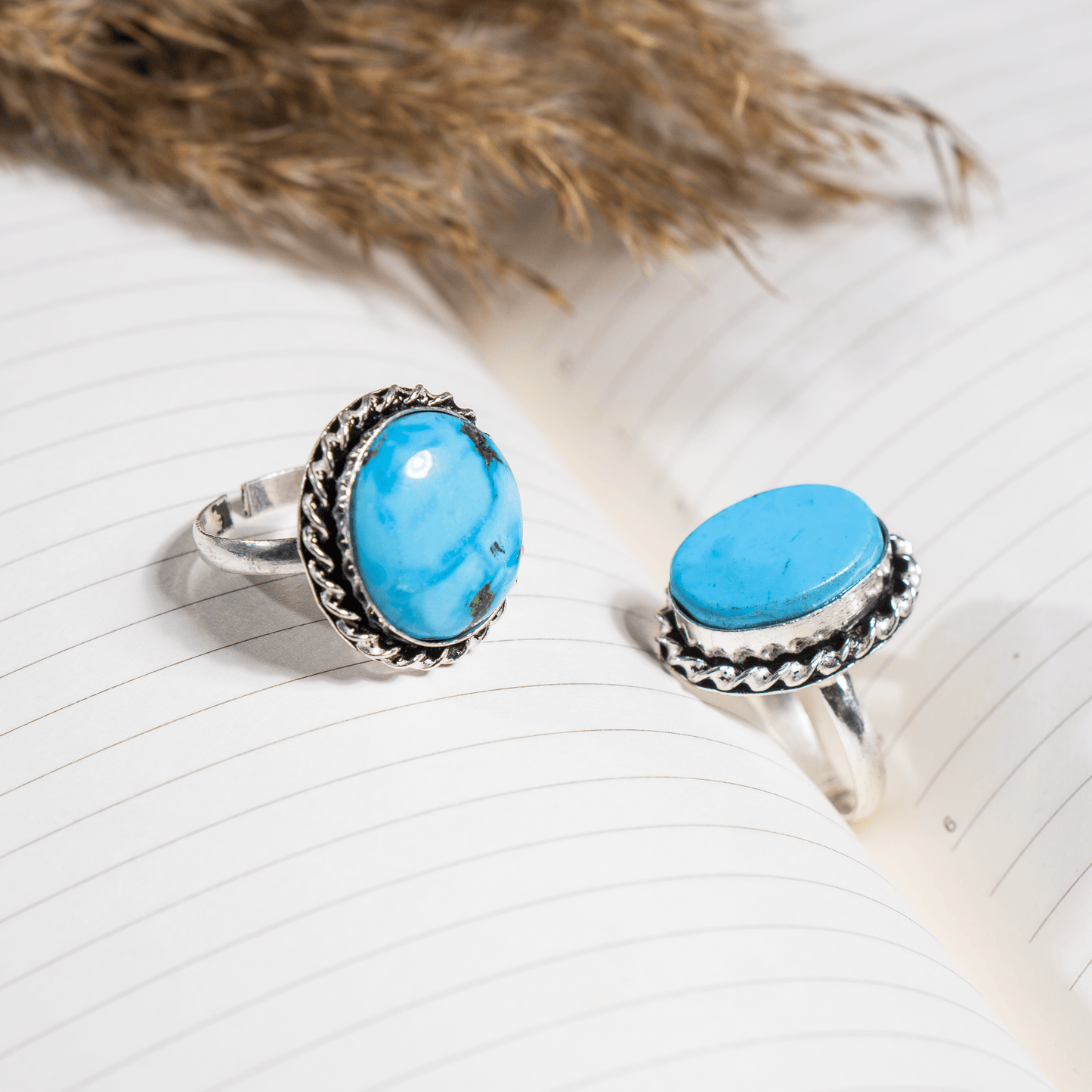 Turquoise Howlite Ring | Adjustable Ring | Gemstone Ring  | Boho Ring | Gemstone Ring