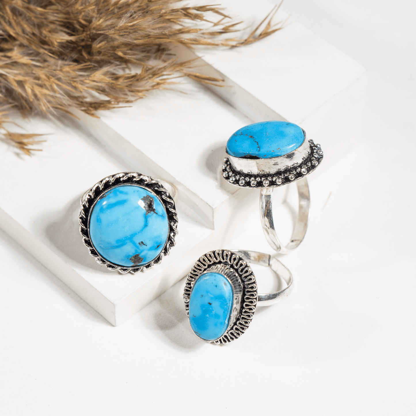 Turquoise Howlite Ring | Adjustable Ring | Gemstone Ring  | Boho Ring | Gemstone Ring