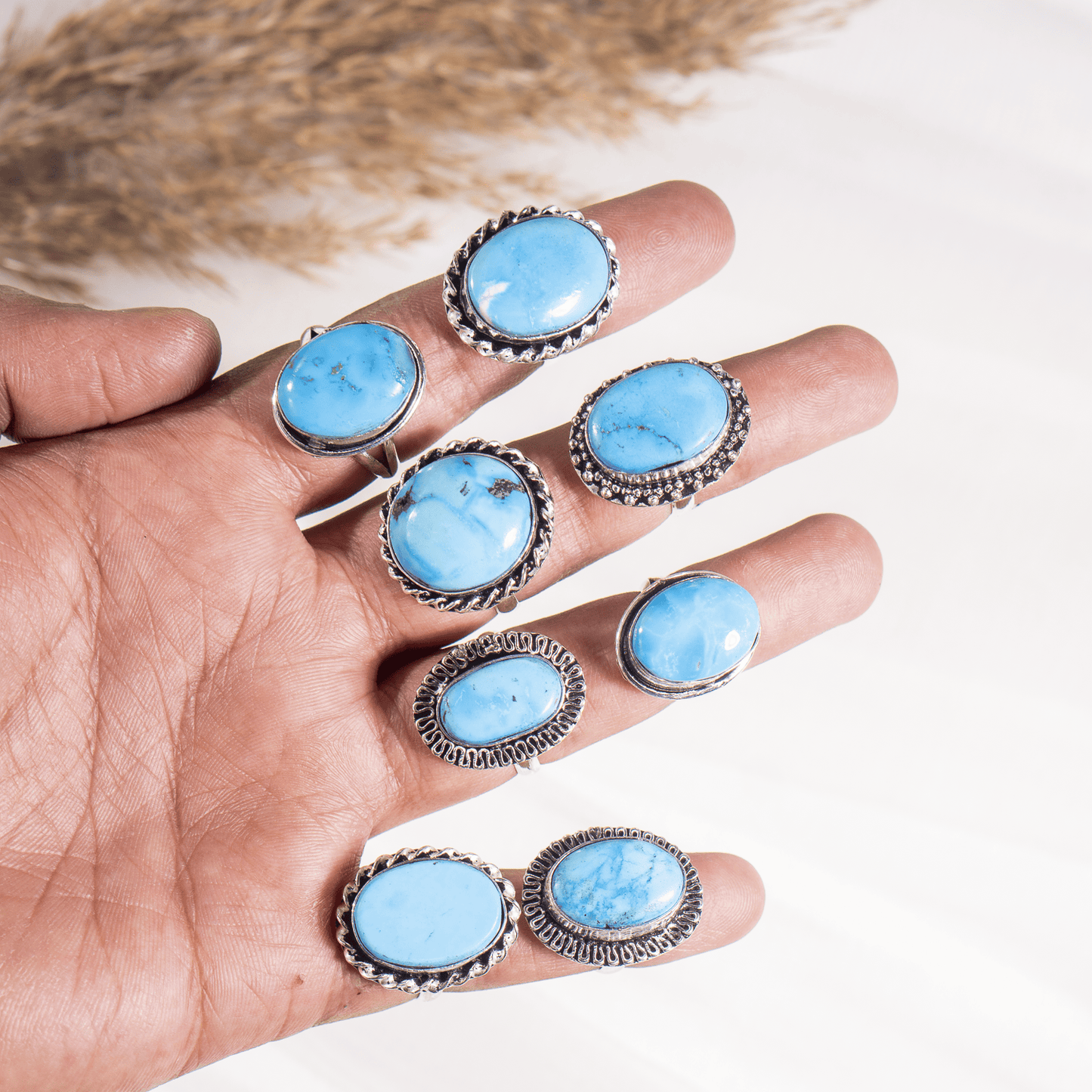 Turquoise Howlite Ring | Adjustable Ring | Gemstone Ring  | Boho Ring | Gemstone Ring