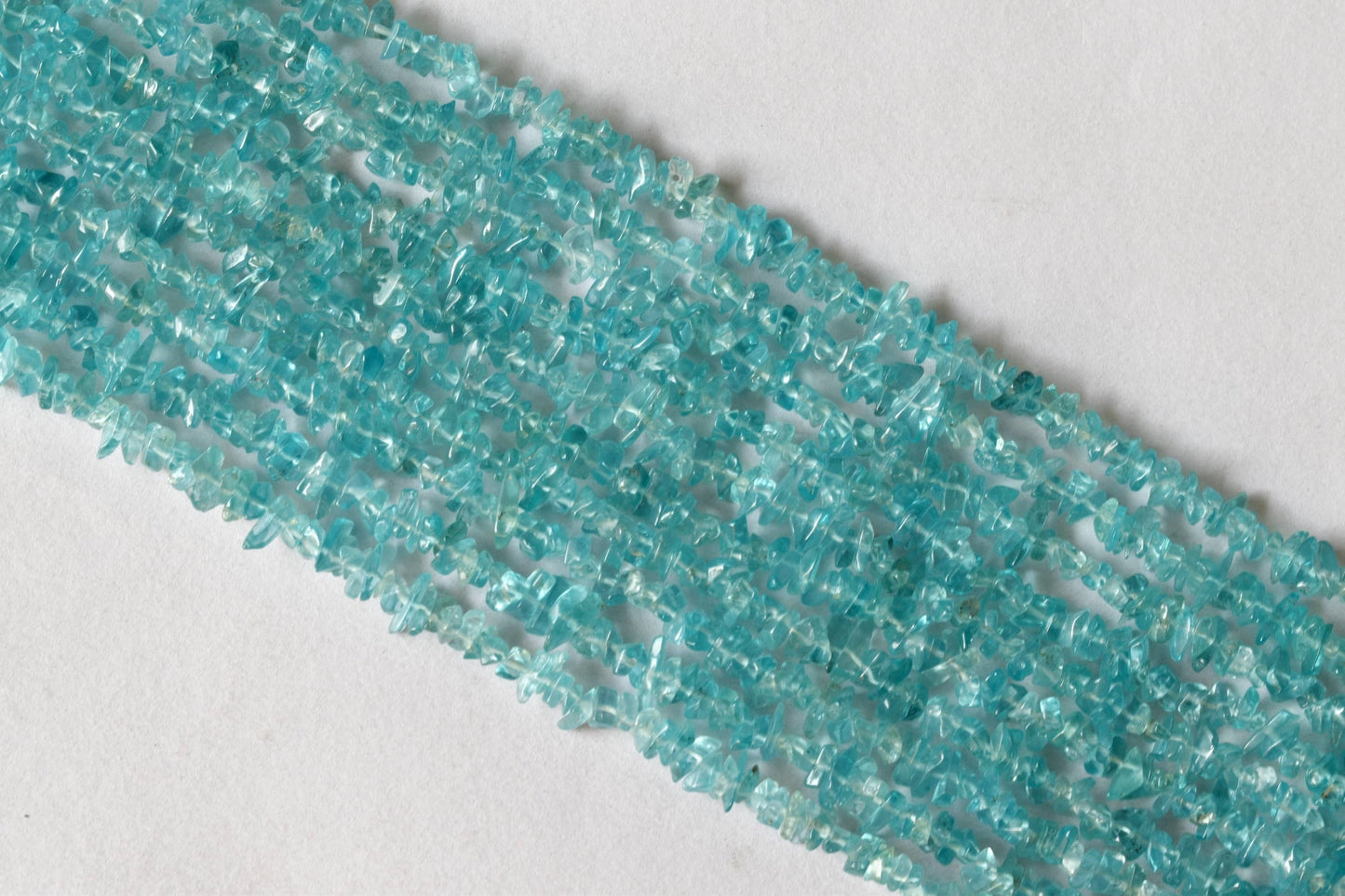 Uncut Apatite Crystal Chip Beads