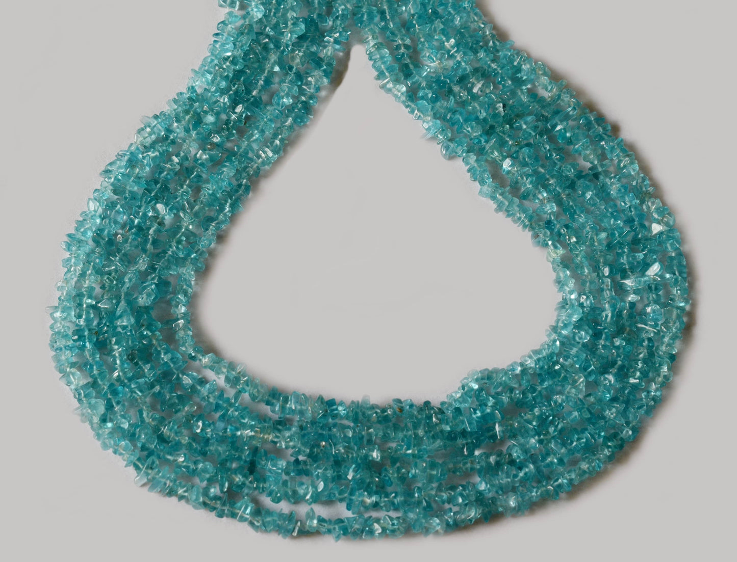 Uncut Apatite Crystal Chip Beads