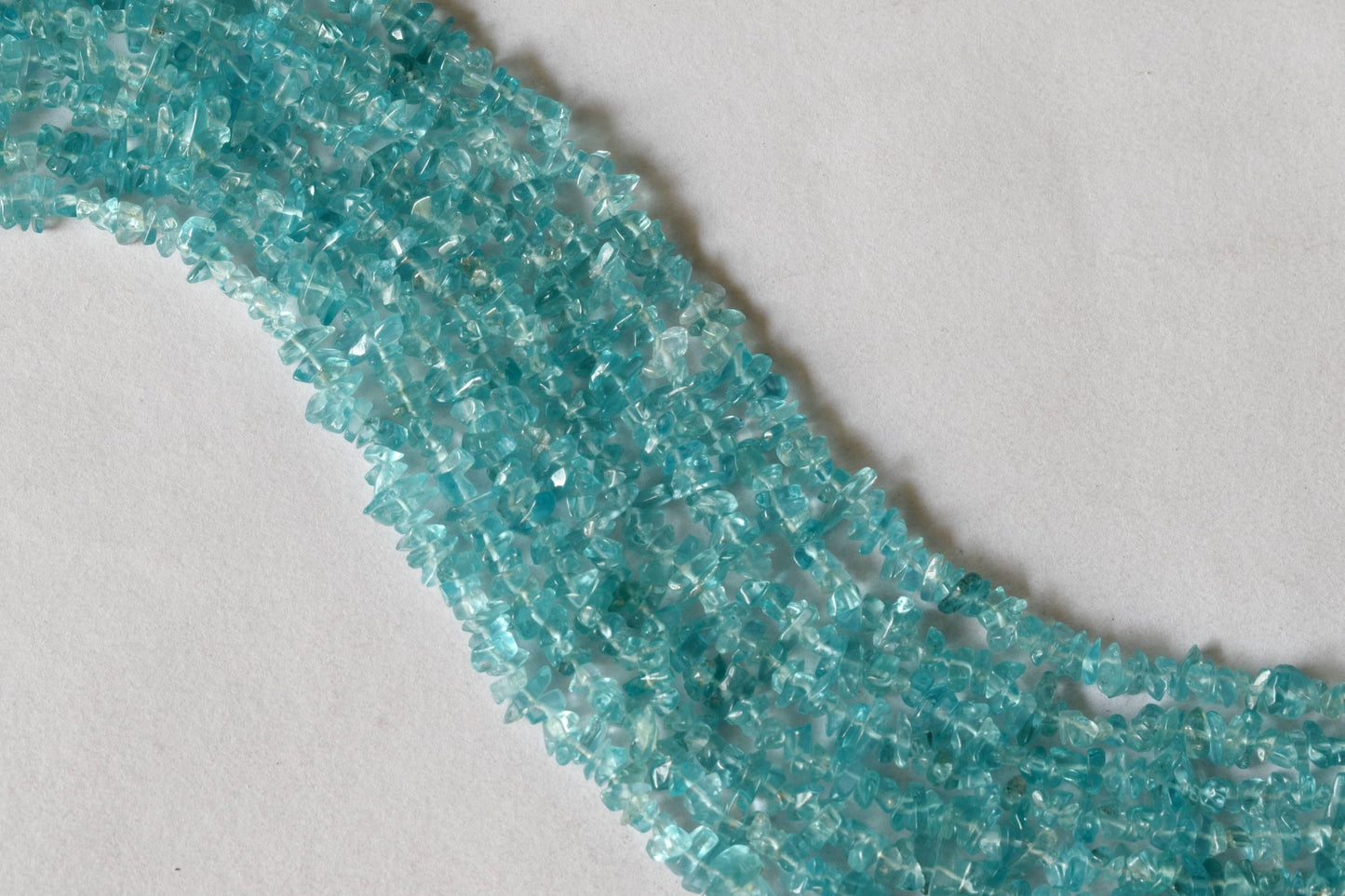 Uncut Apatite Crystal Chip Beads