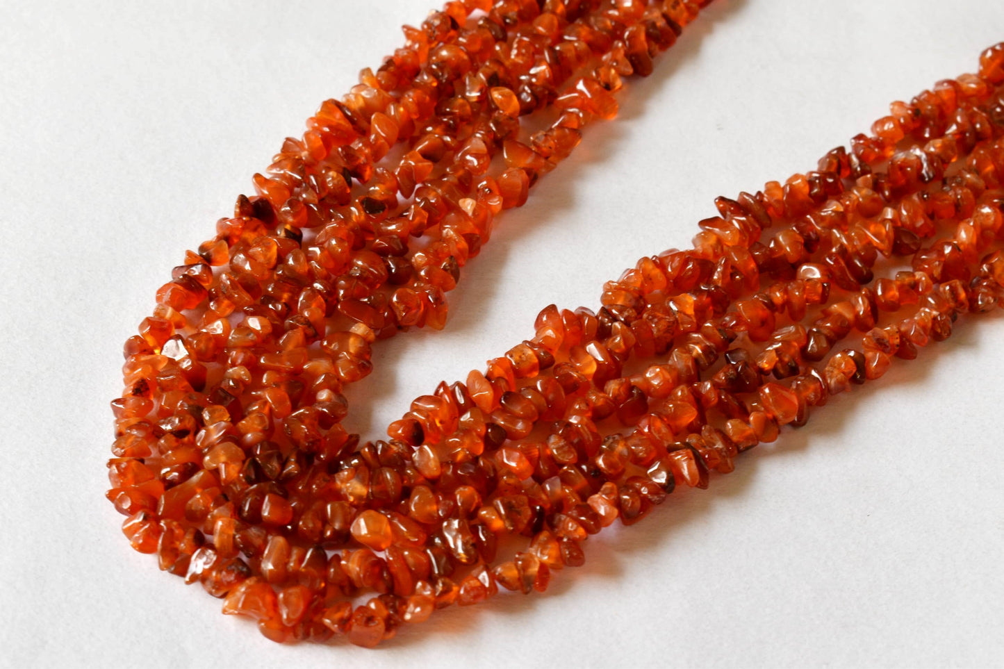 Uncut Carnelian Crystal Chip Beads