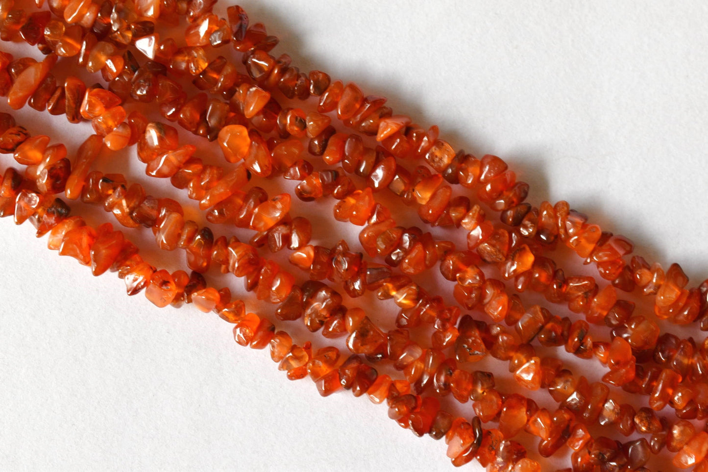 Uncut Carnelian Crystal Chip Beads