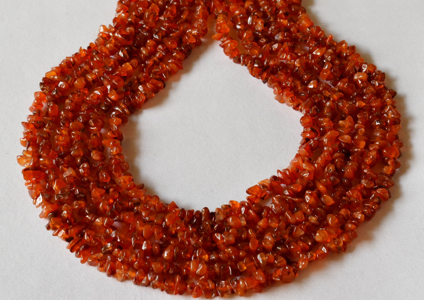Uncut Carnelian Crystal Chip Beads