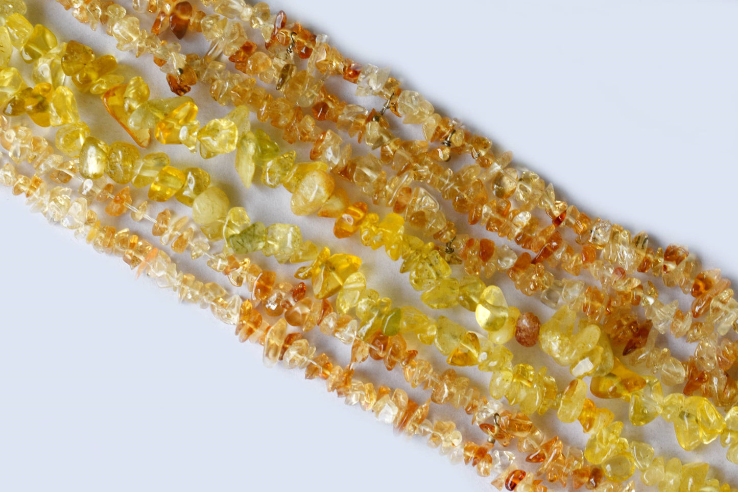 Uncut Citrine Crystal Chip Beads