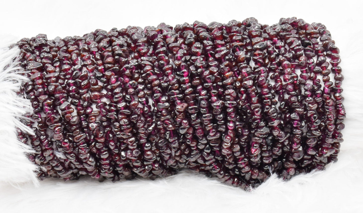 Uncut Garnet AAA Grade Crystal Chip Beads