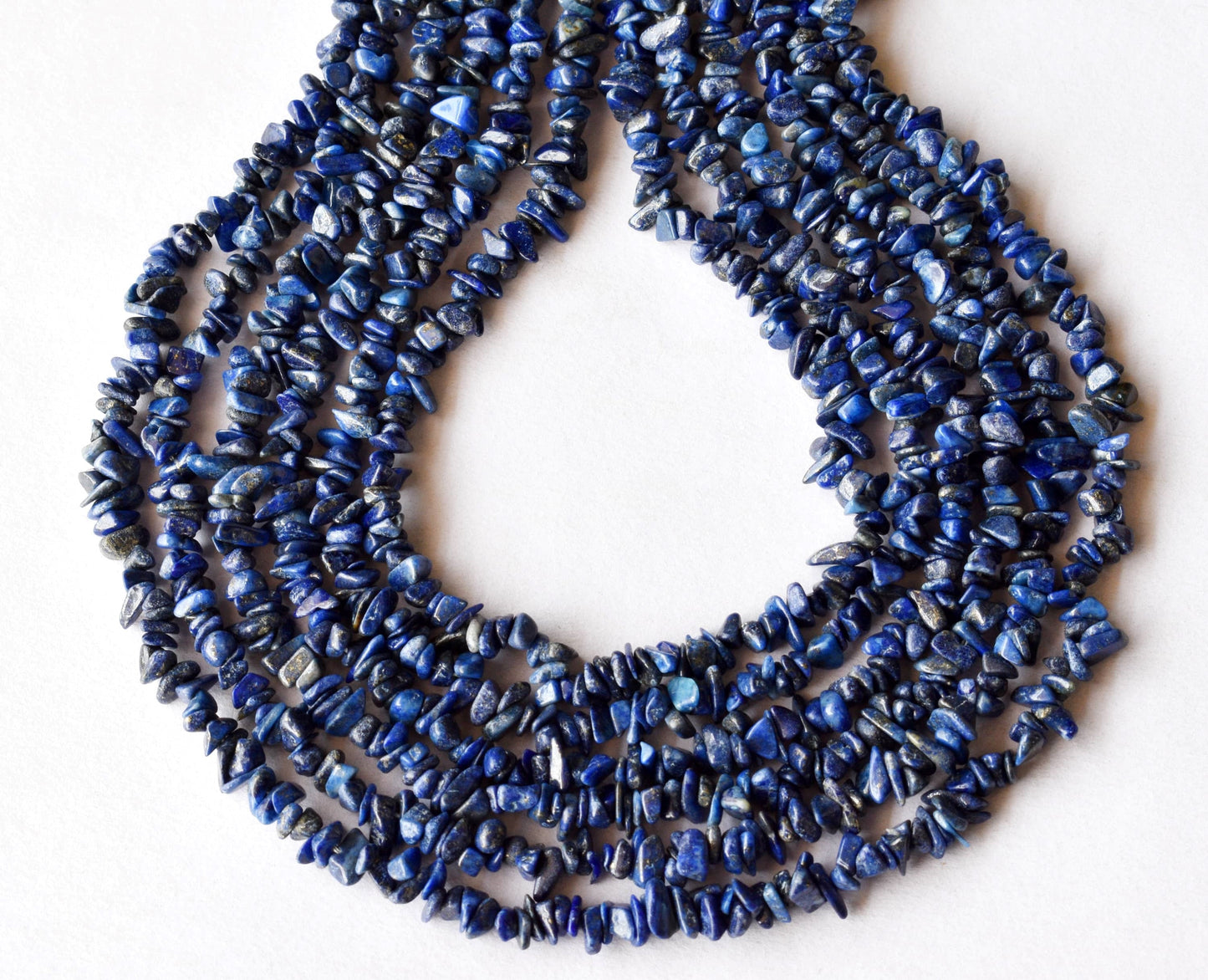 Uncut Lapis Lazuli Crystal Chip Beads