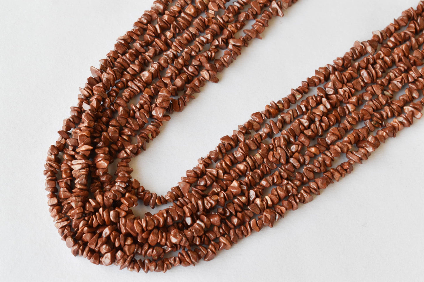 Uncut Red Jasper Crystal Chip Beads