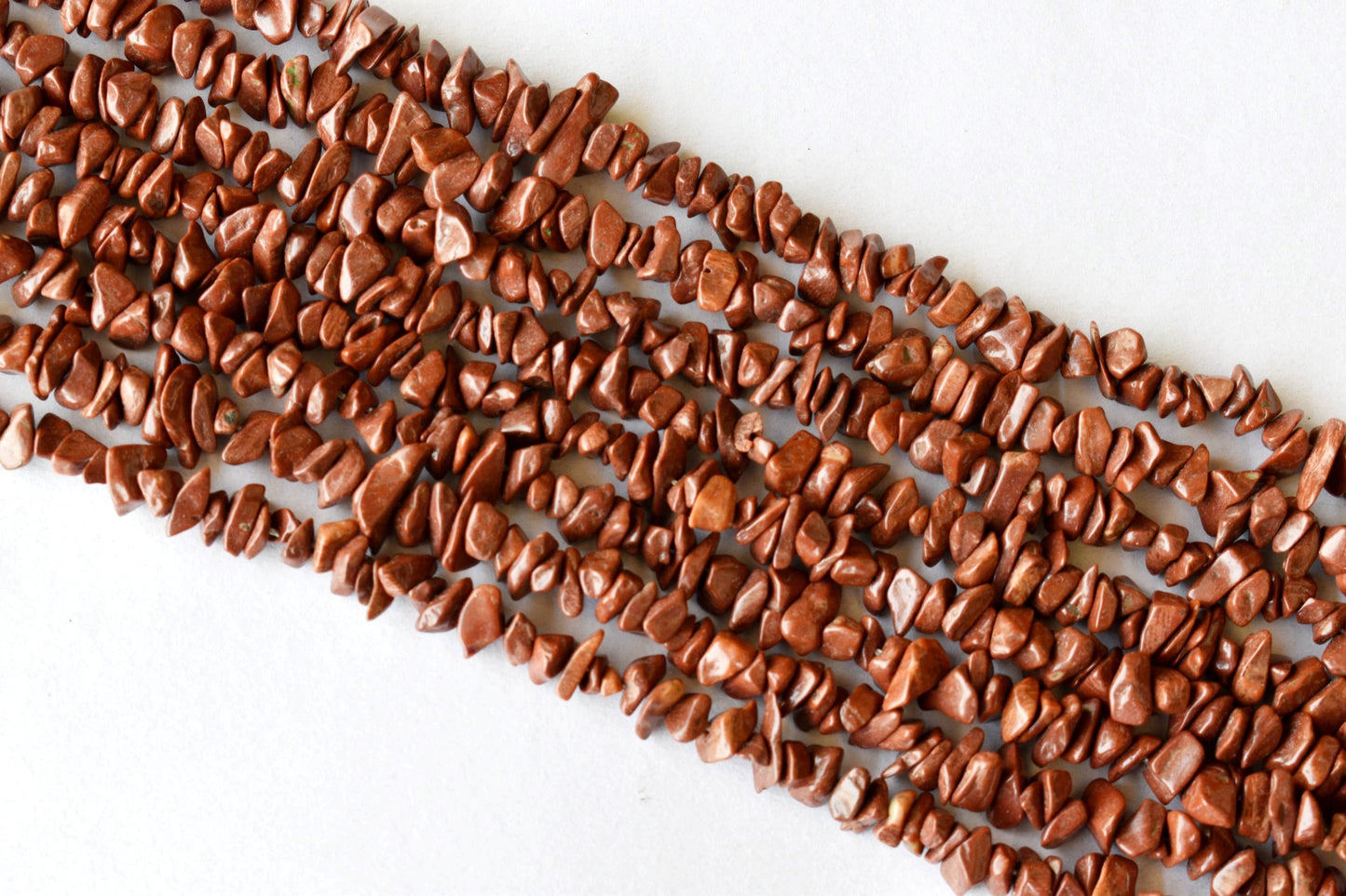 Uncut Red Jasper Crystal Chip Beads