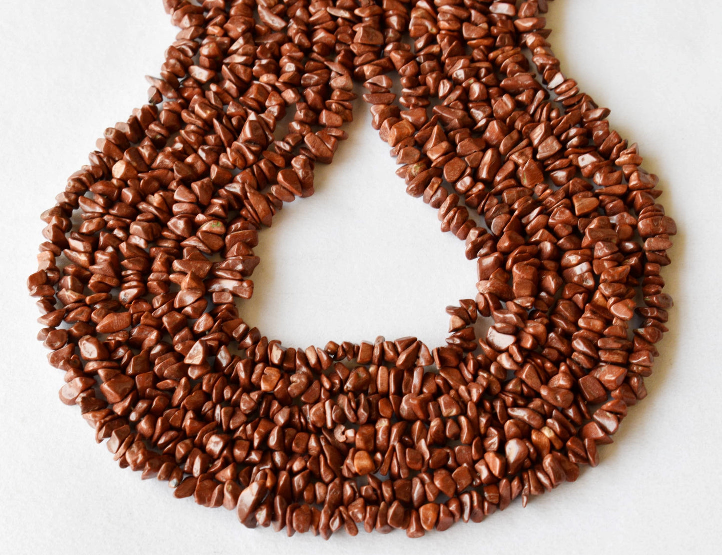 Uncut Red Jasper Crystal Chip Beads