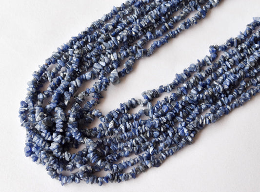 Uncut Sodalite Crystal Chip Beads