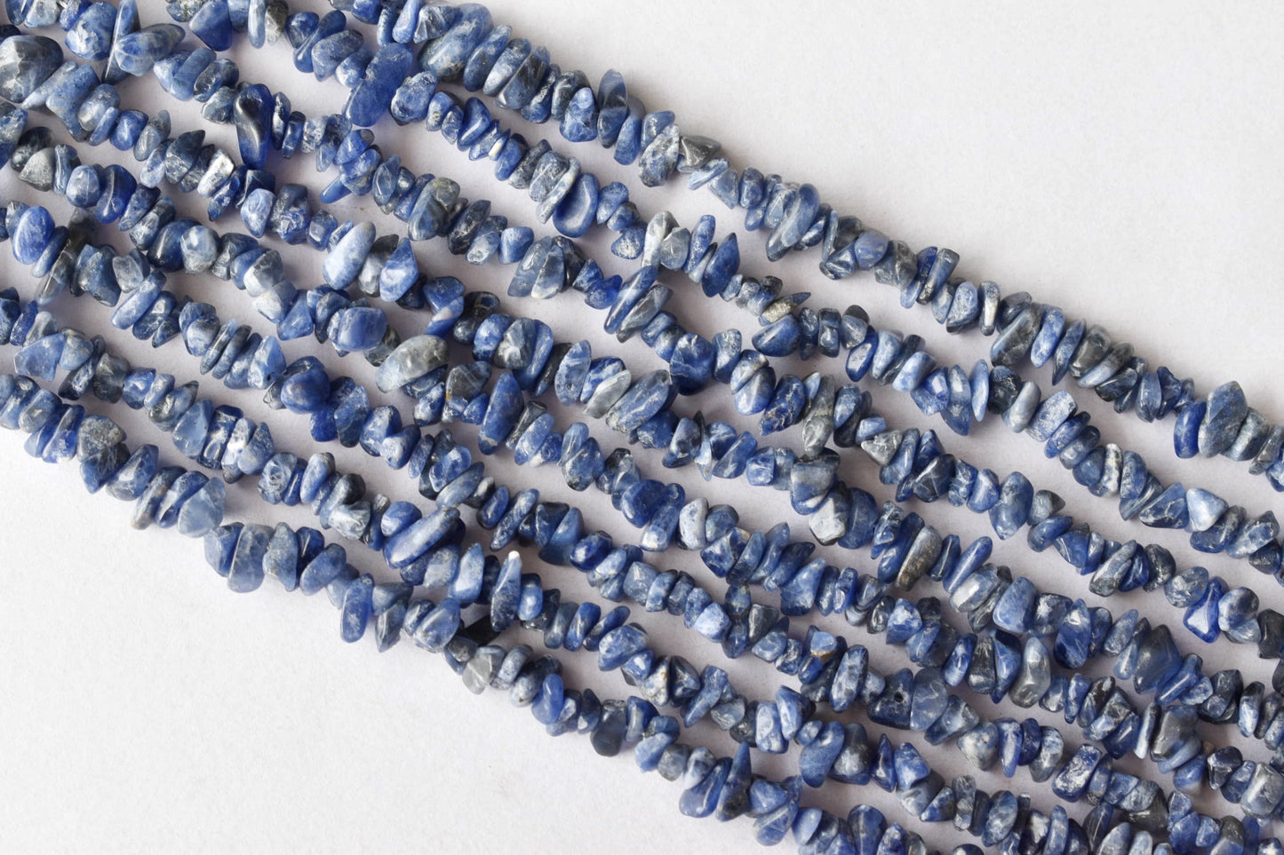 Uncut Sodalite Crystal Chip Beads
