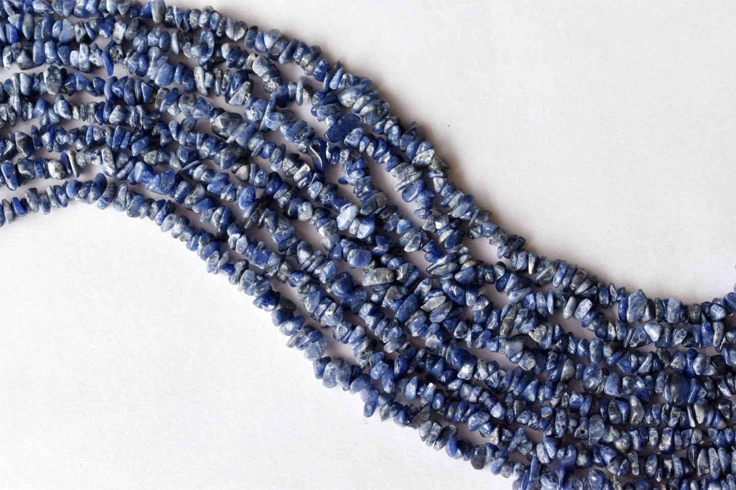 Uncut Sodalite Crystal Chip Beads