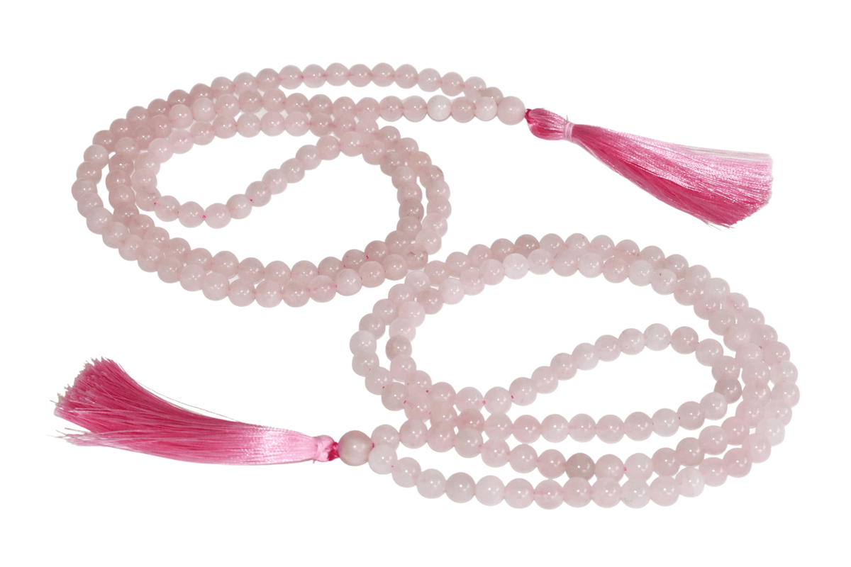 Rose Quartz beads Mala with 108 Beads for Healing and Spiritual Growth, Jap Mala for Nurturing Meditation and Healing