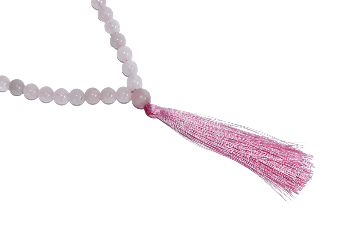Rose Quartz beads Mala with 108 Beads for Healing and Spiritual Growth, Jap Mala for Nurturing Meditation and Healing