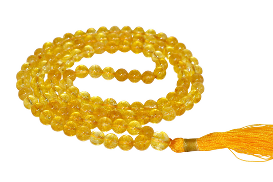108 Natural Citrine Bead Prayer Mala