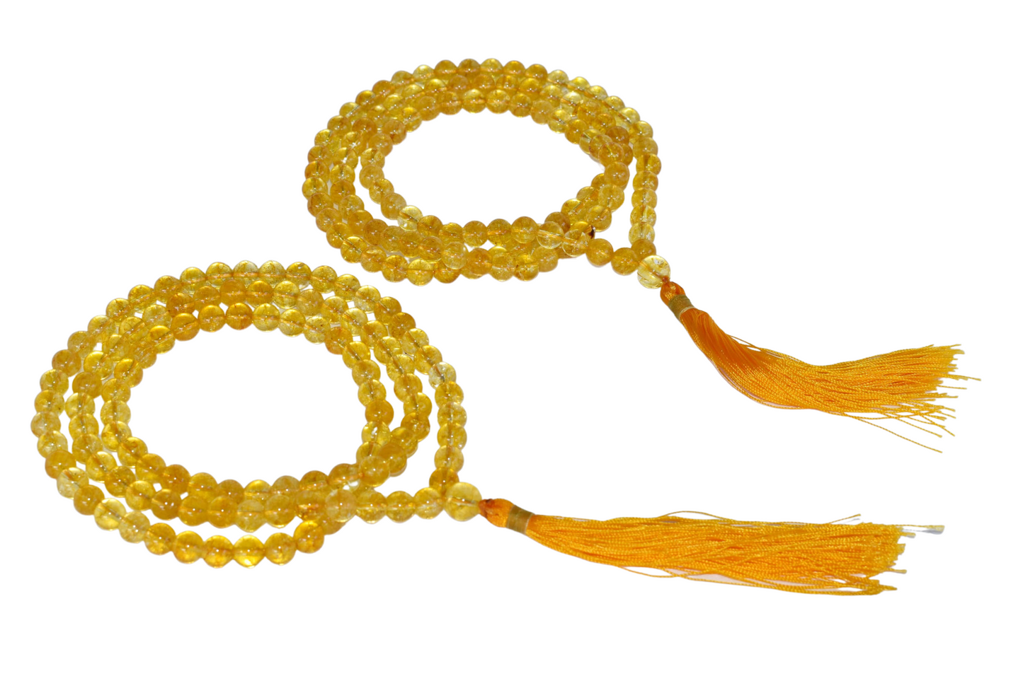 108 Natural Citrine Bead Prayer Mala
