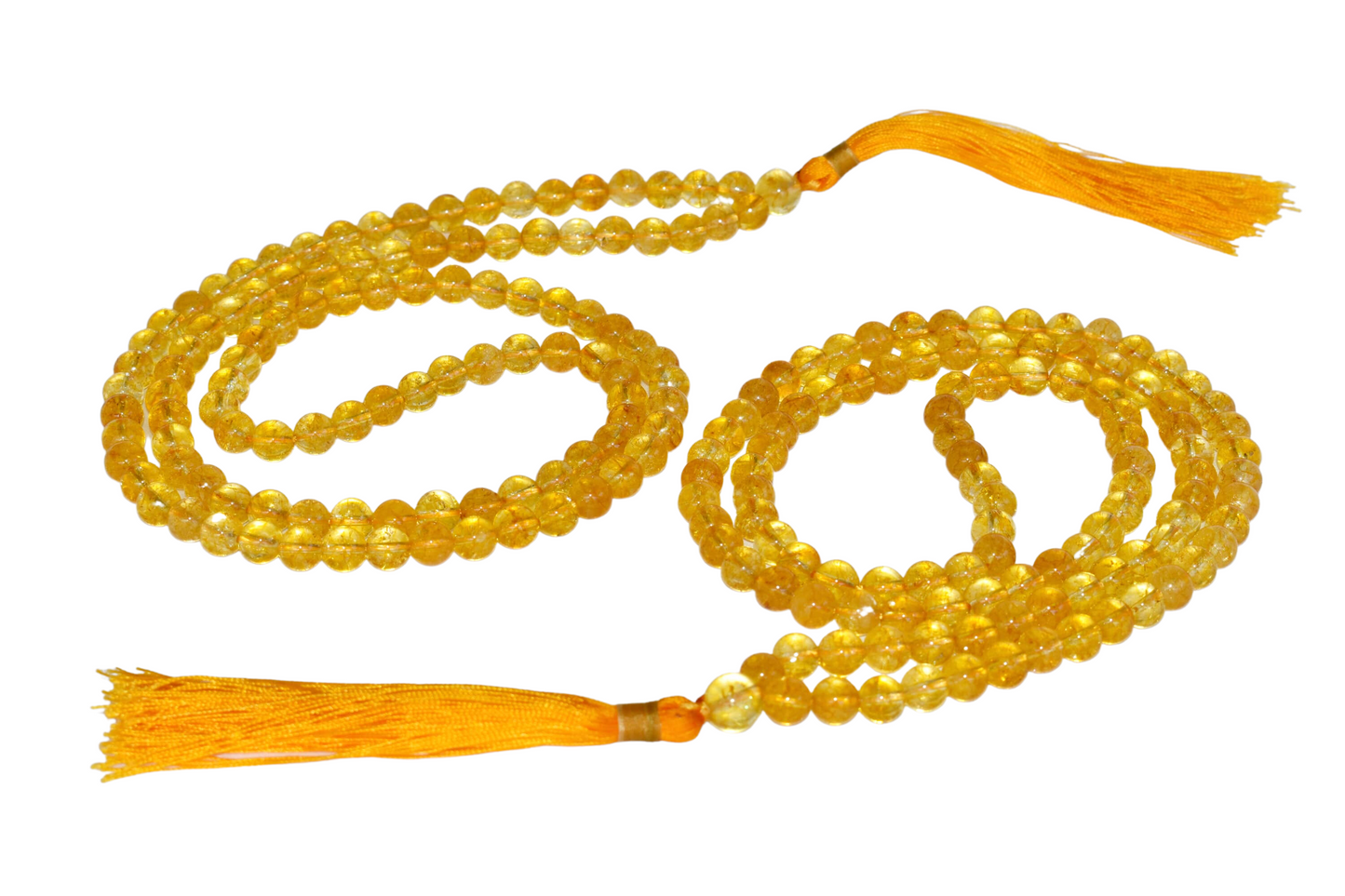 108 Natural Citrine Bead Prayer Mala