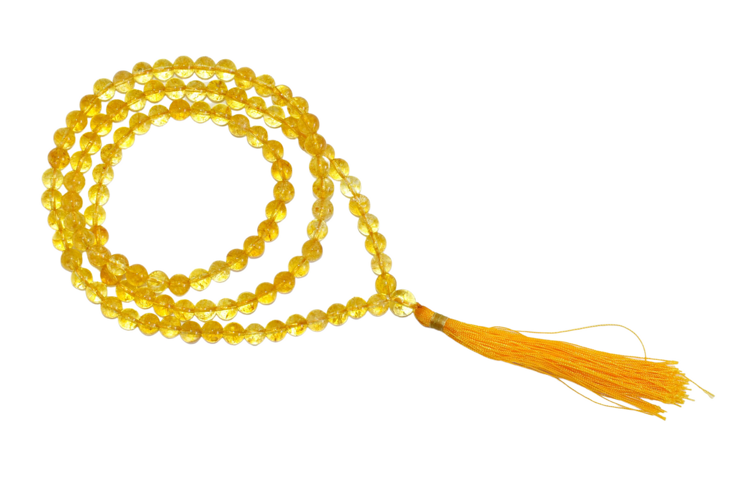 108 Natural Citrine Bead Prayer Mala