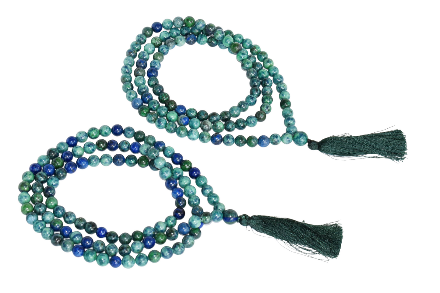 108 Azurite Malachite Beads Prayer Mala