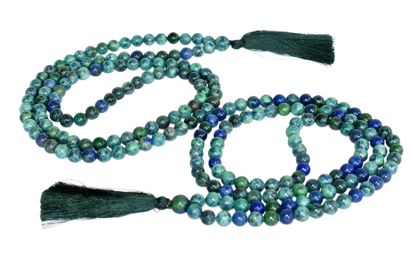 108 Azurite Malachite Beads Prayer Mala