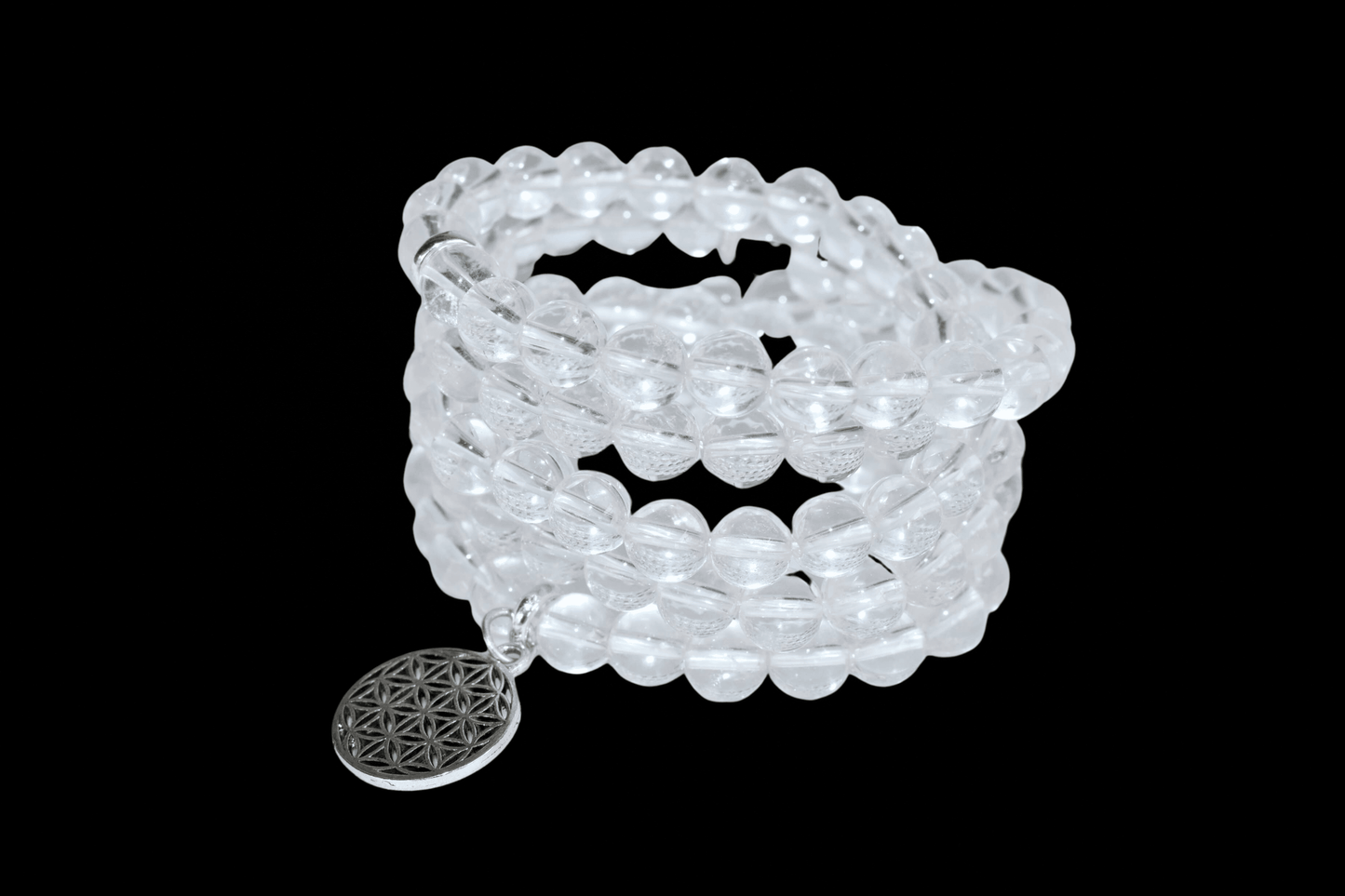 Crystal Quartz Beads Mala Bracelet