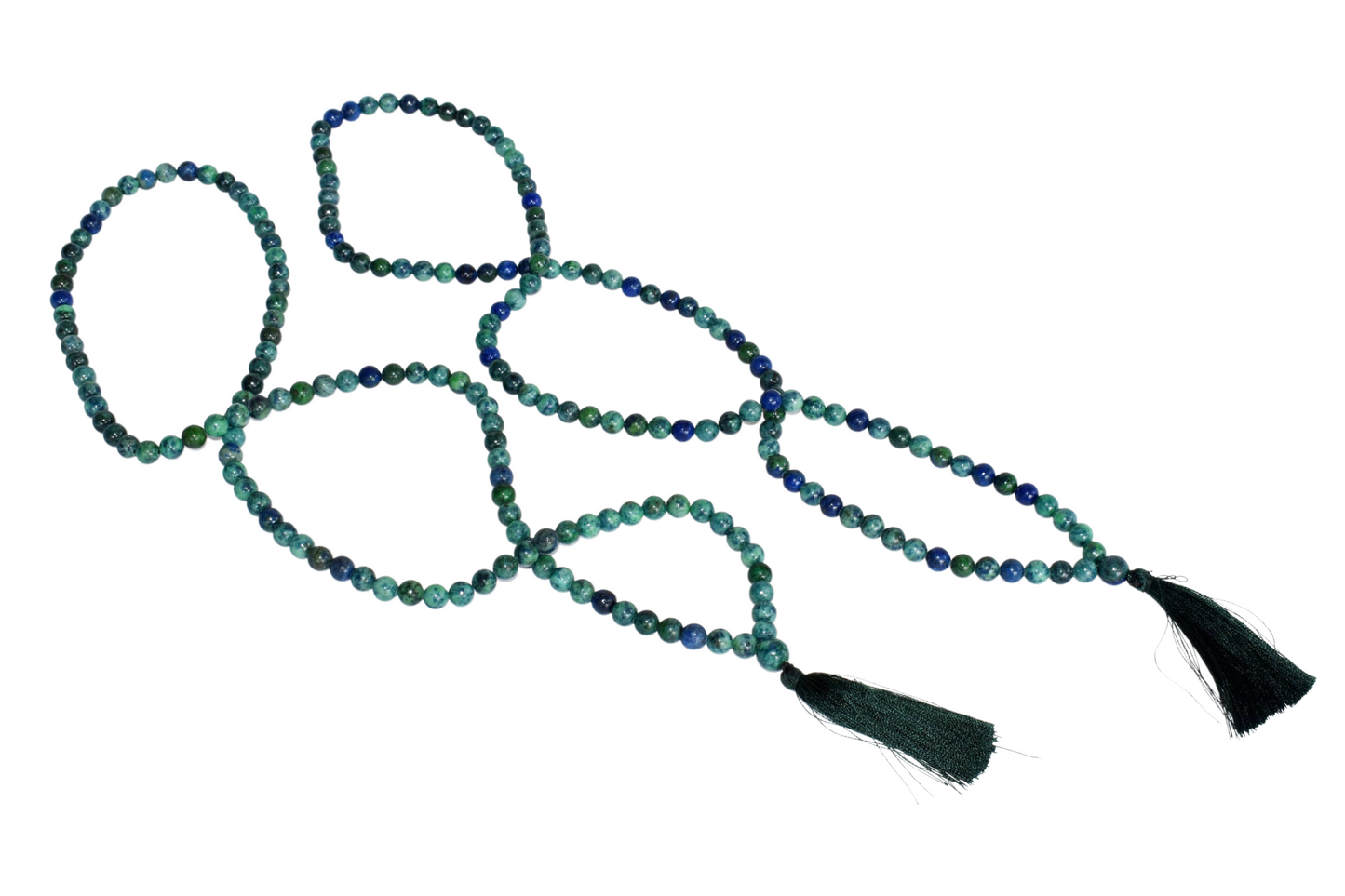 108 Azurite Malachite Beads Prayer Mala