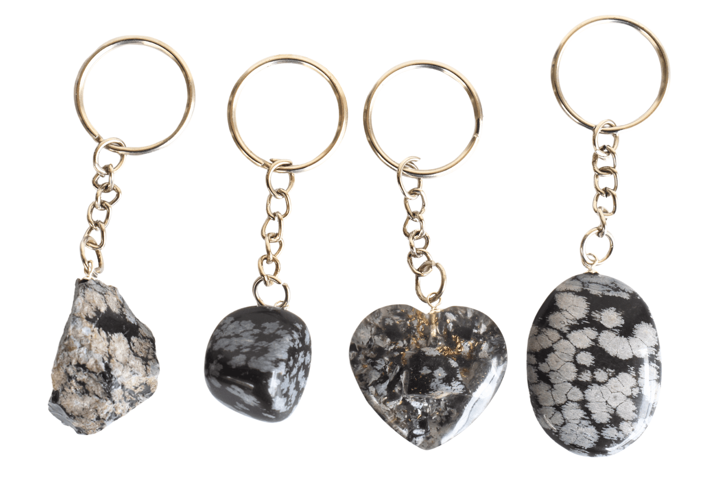 Snowflake Obsidian Key Chain
